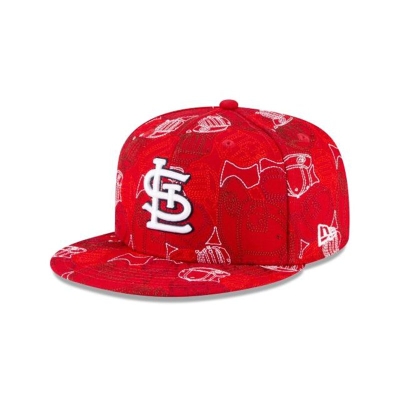 Red St. Louis Cardinals Hat - New Era MLB Caps Chaos 59FIFTY Fitted Caps USA0358169